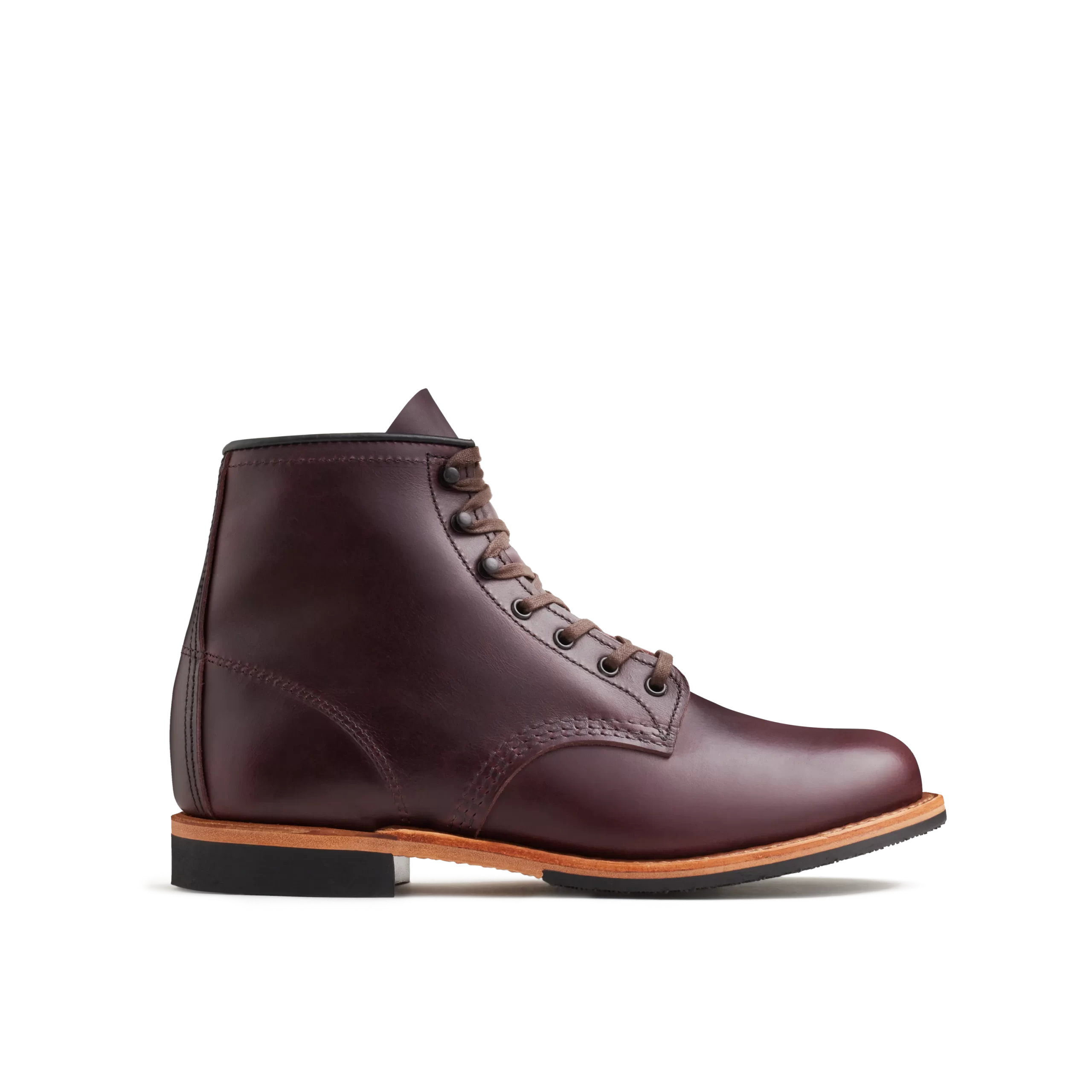 Beckman   Men's 6-inch boot in Black Cherry Excalibur Leather