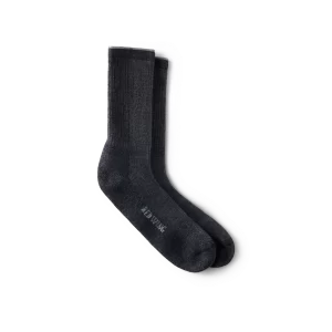 Premium Work Light Weight Crew  Unisex Merino Wool Blend Crew Sock in Black