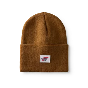 Logo Knit Beanie Hat  Unisex Knit Watch Hat in Copper