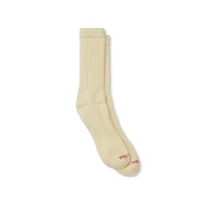Full Crew Socks  Unisex Full Crew Socks in Cream