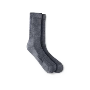 Premium Work Light Weight Crew  Unisex Merino Wool Blend Crew Sock in Charcoal