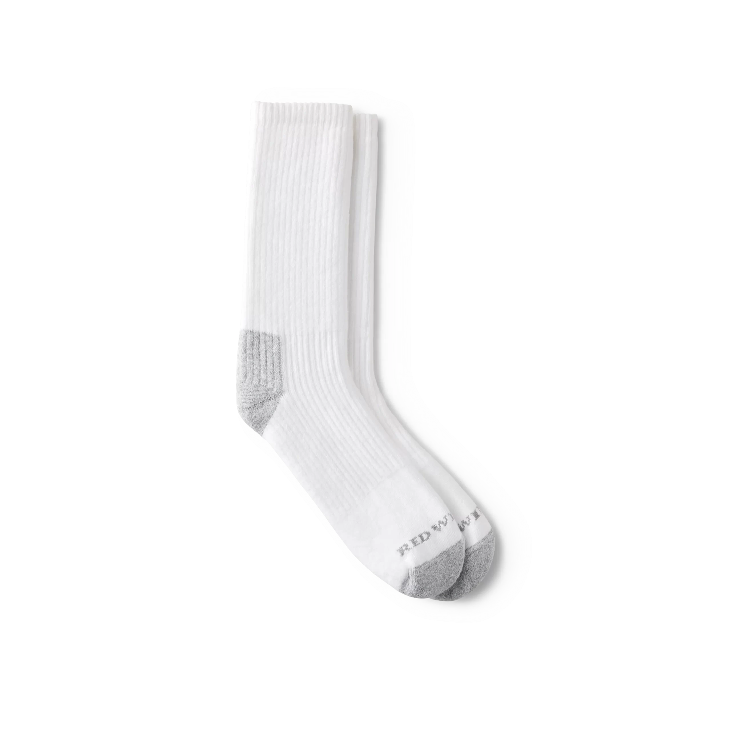 Everyday Work Medium Weight Crew Unisex Cotton Blend Crew Sock in White