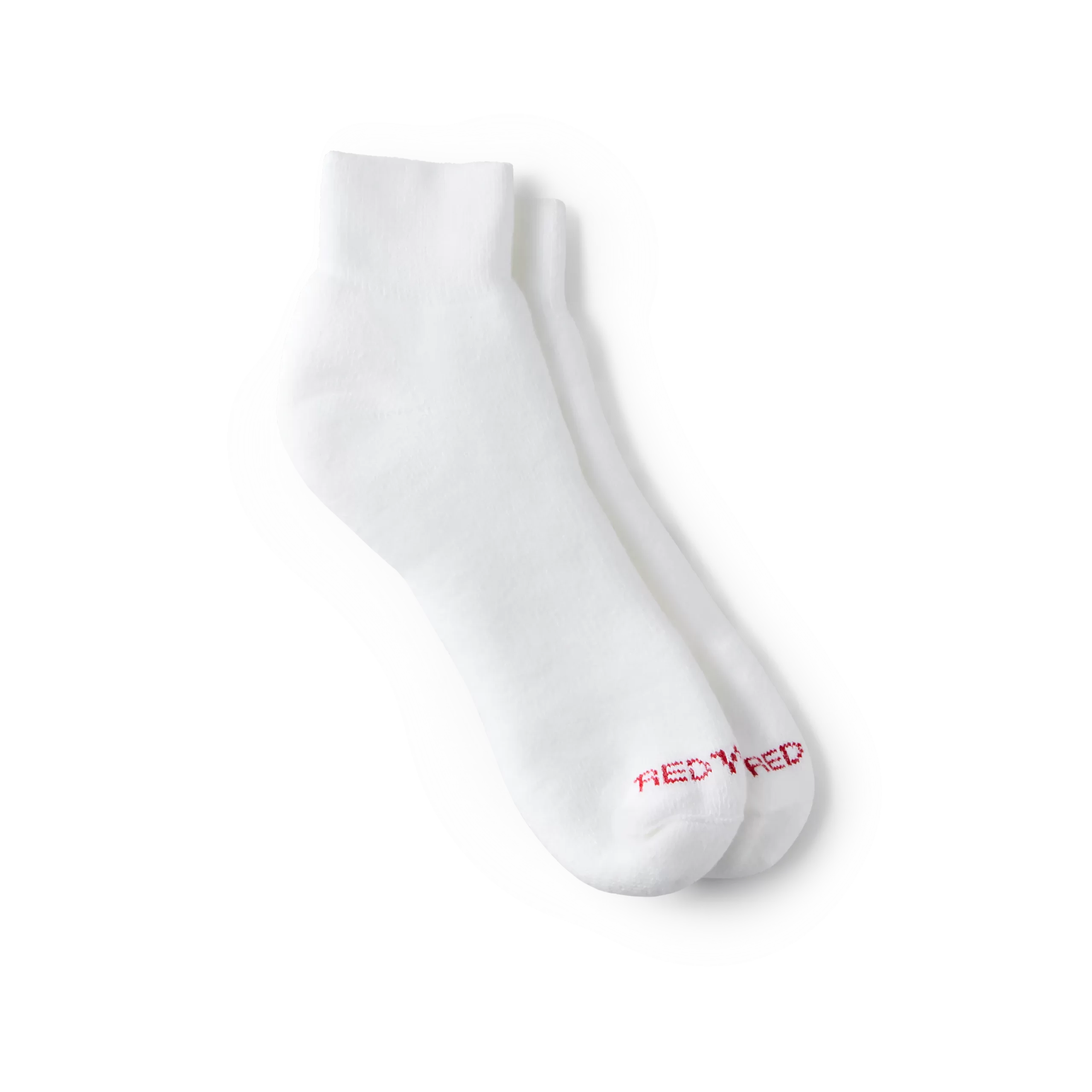 Performance Work Medium Weight Quarter Crew Unisex Acrylic Blend Quarter Crew Sock in White