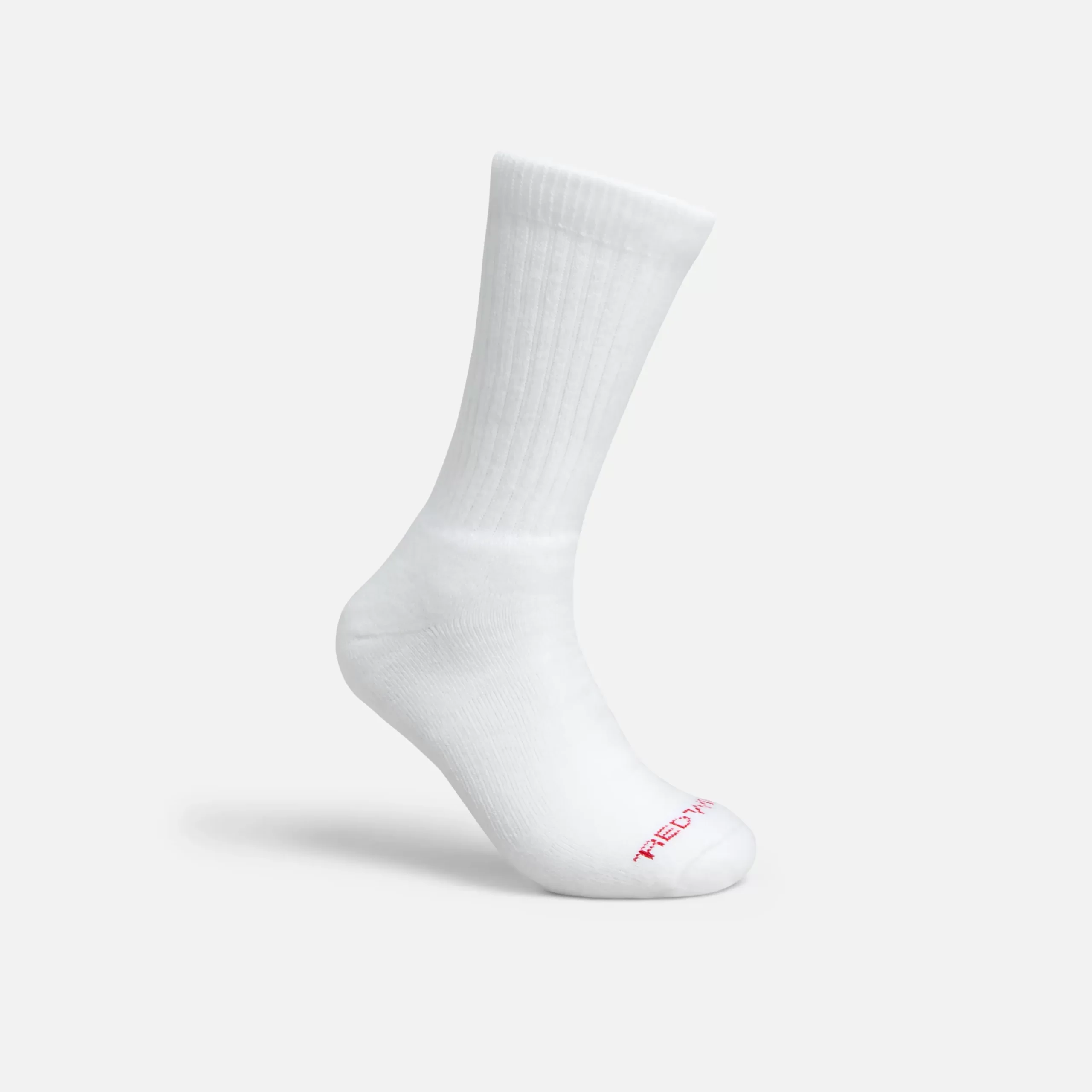 Performance Work Medium Weight Crew Unisex Acrylic Blend Crew Sock in White - Image 2