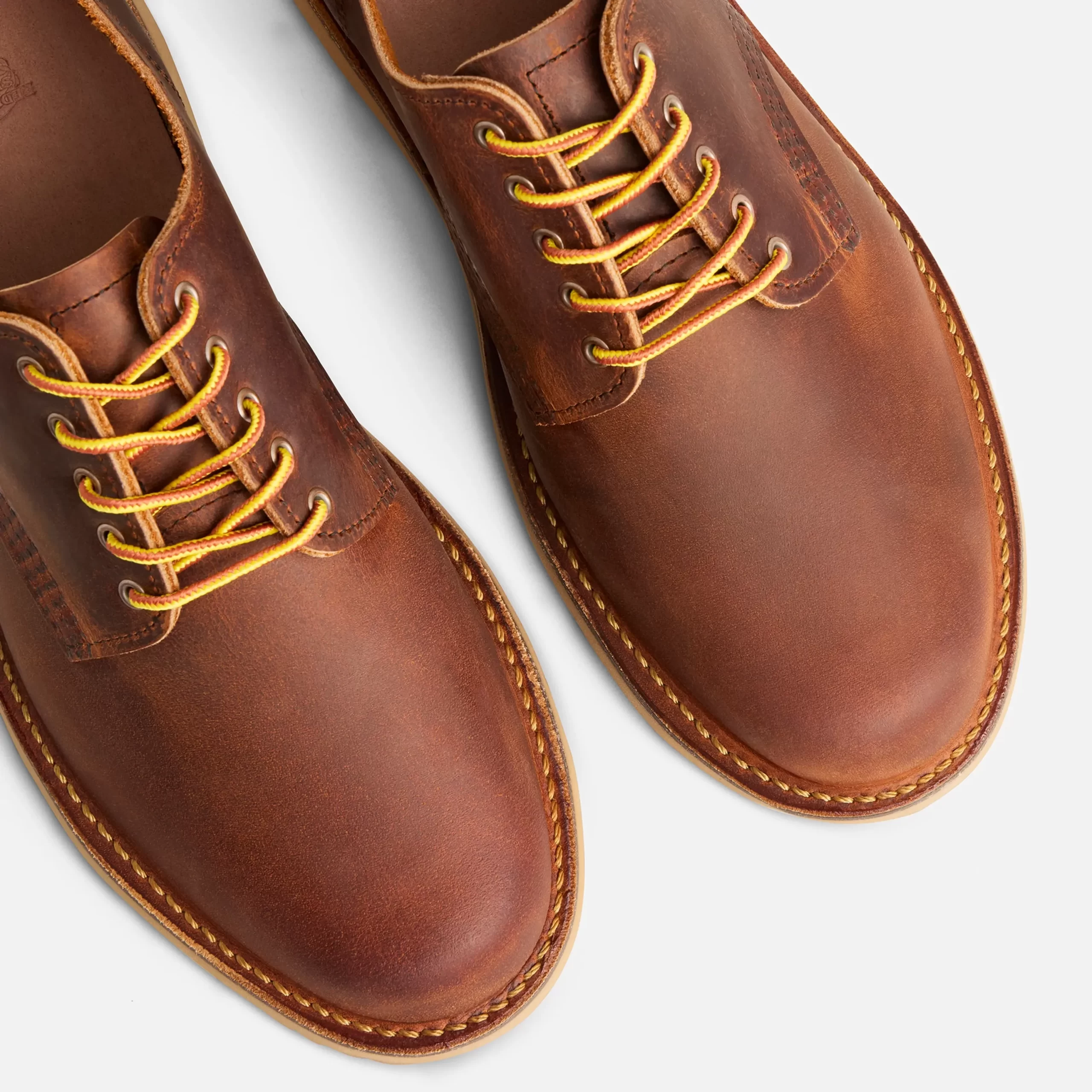 Weekender Oxford Men's Oxford in Copper Rough & Tough Leather - Image 6