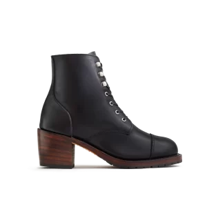 Eileen  Women's Heeled Boot in Black Boundary
