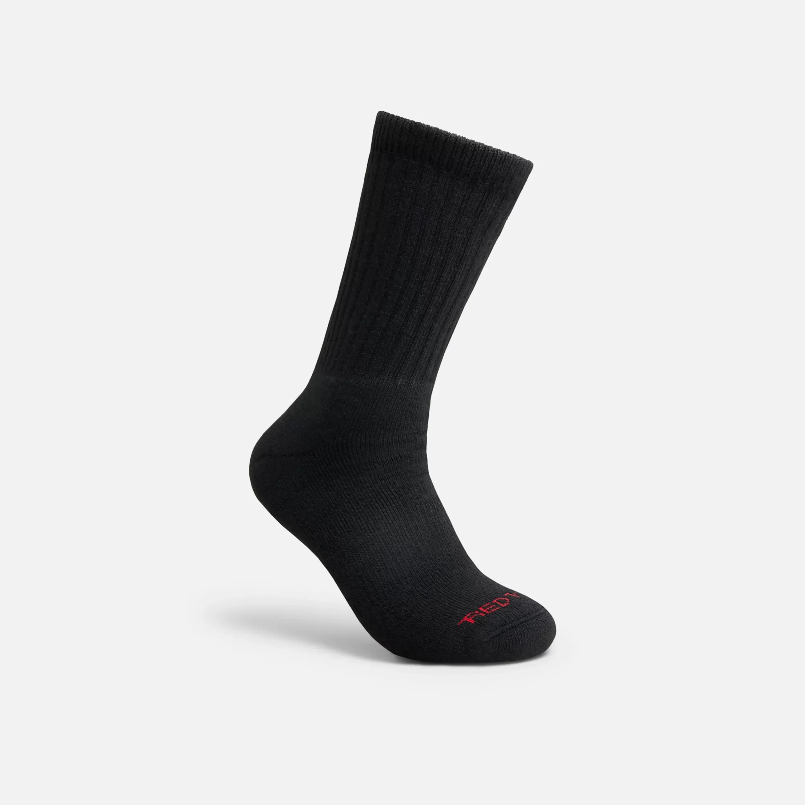 Performance Work Medium Weight Crew Unisex Acrylic Blend Crew Sock in Black - Image 2