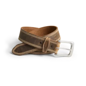 Triple Stitch Leather Belt  Red Wing Triple Stitch Leather Belt in Brown