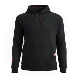 Hoodie with Sleeve Print  Men's Hoodie in Black